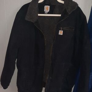 Carhartt Men's Dark Jacket with Sherpa Lining